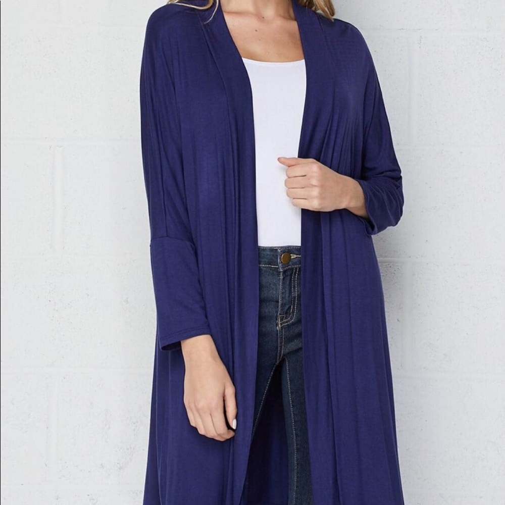 Navy Blue Honeyme Cardigan - Picture 2 of 5